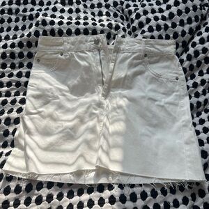 Top shop white denim skirt